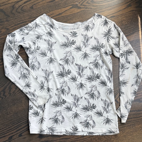 Anthropologie Tops - Anthropologie White and Black Long Sleeve Tee